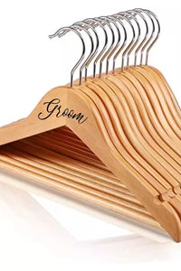 Customizable wooden coat hanger